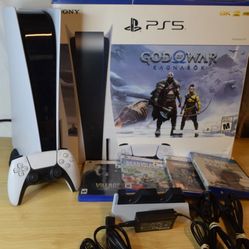 🔥🔥Cleaned SONY PS5 Disc Edition 825GB CONSOLE BUNDLE