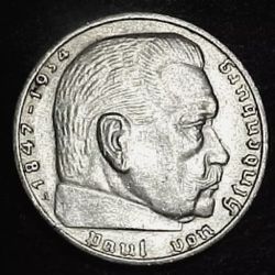 1937 GERMANY SILVER 2 MARK