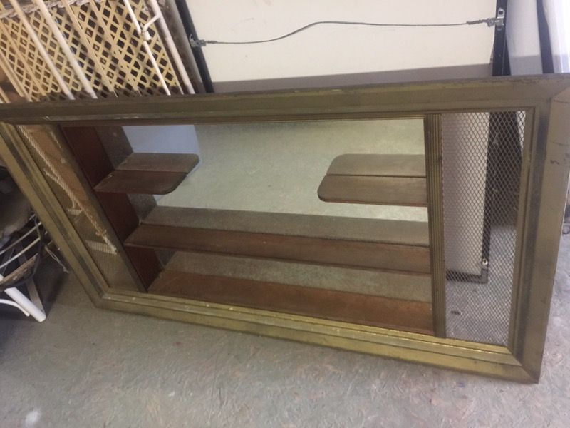 Mirror with Shelfs. 50's