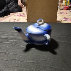 Vintage Blue And White Porcelain Mini Tea Pot 