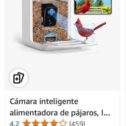 Smart Bird Feeder with Camera, 1080P HD - White/Blue