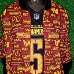 Washington Commanders NFL Jacket | Vintage Logo Print Windbreaker | Burgundy & Gold Team Colors | Unisex Football Fan Apparel