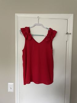 Entero Red Sleeveless Top Size Medium