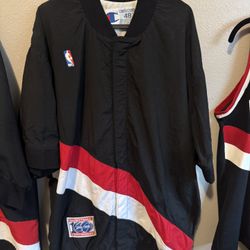 vintage champion portland trail blazers warm up jacket