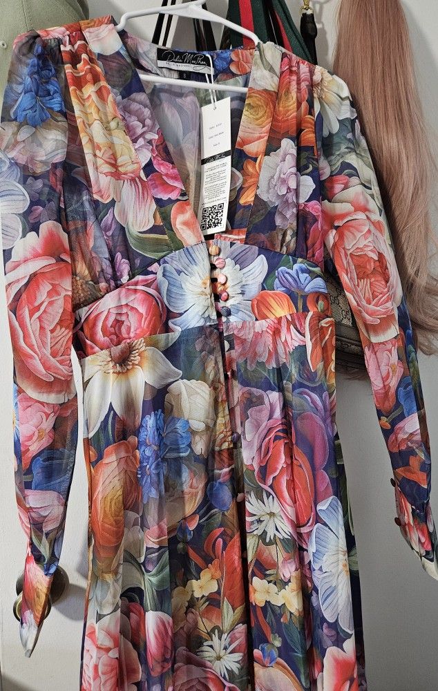 dalia macphee dress When you love a dress, get it in every color... Blooming Magnolias Blog Tie at neck Dalia Macphee Floral Print Long