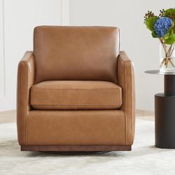 Saddle Swivel Leather Chair 