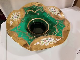 Rococo crystal dish