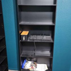 Black Tall Bookcase