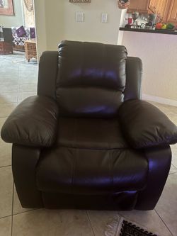 Leather lazy chair