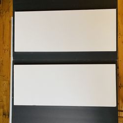 2 nice Wooden Shelves. White. Heavy duty. Like new condition. Excellent bargain. 28.25” x 11.5” x 0.75”.