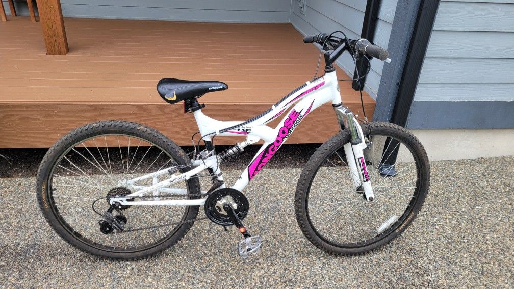 Mongoose Full Suspension Mountain Bike - 21 Speed
