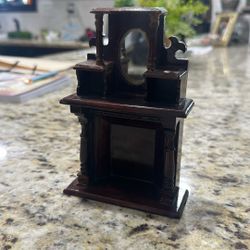 Wooden Dollhouse Mantle With Mirror 