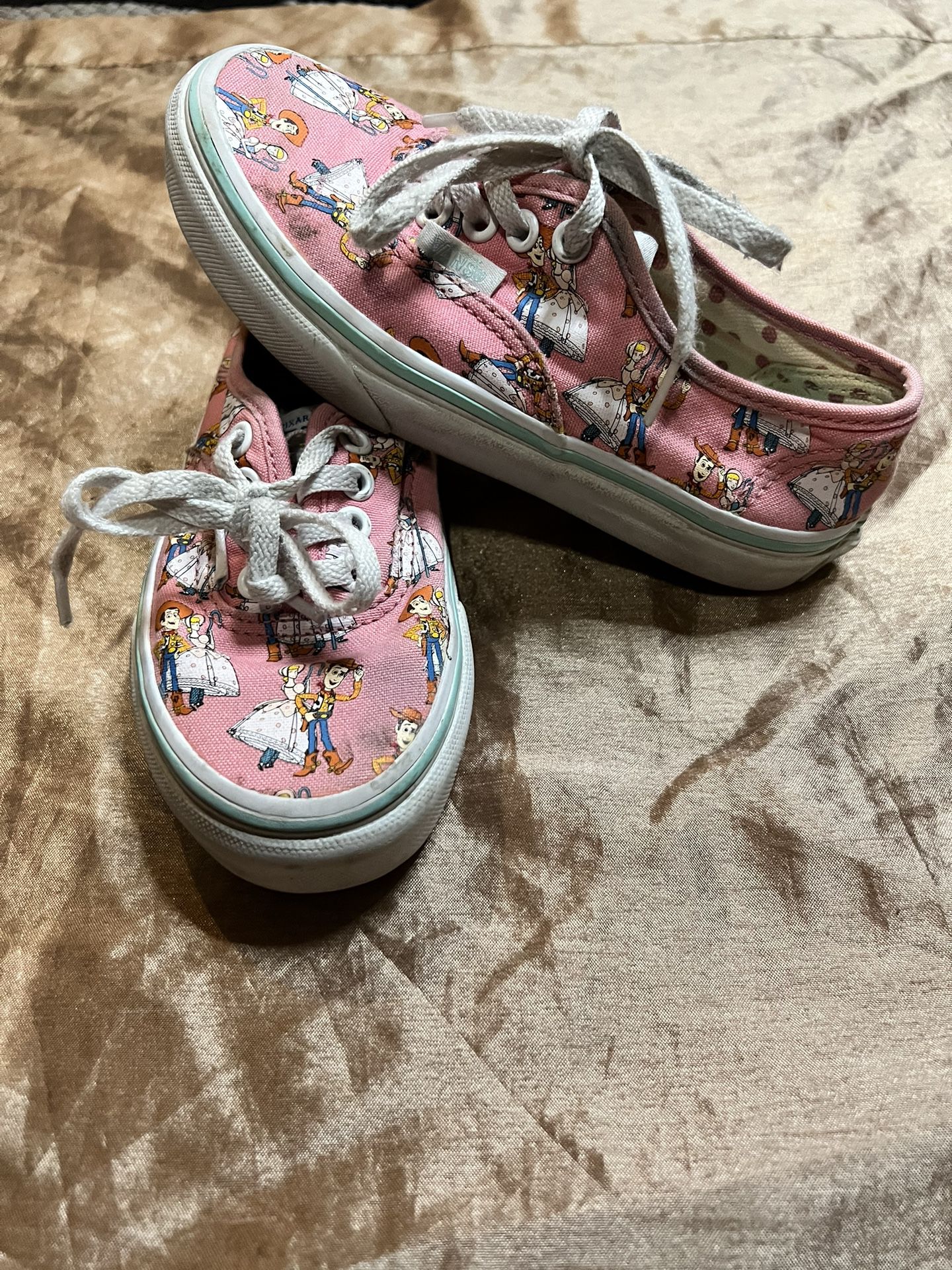 Vans x Disney Pink Toy Story Woody Bo Peep US kids size 12 Authentic Lace-Up Can