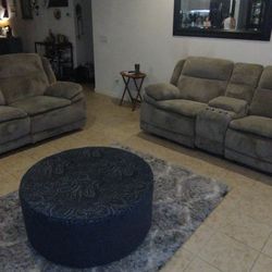 Reclining And Rocking Sofa And Loveseat.