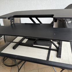 FlexiSpot M7-E Series Desk Riser, 34.5" W, Black Stand up Desk