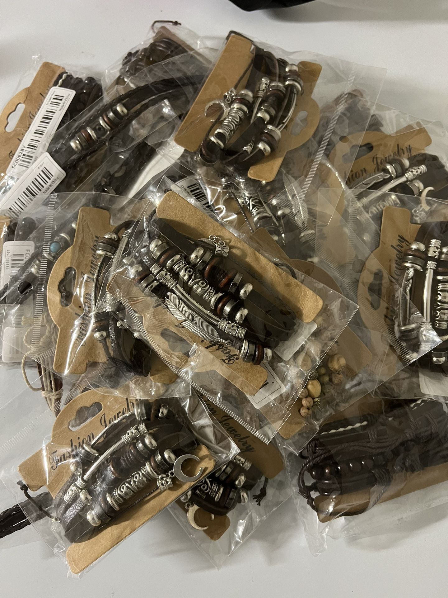 Men’s Retro Style Bracelet Lot (21 Bracelets)