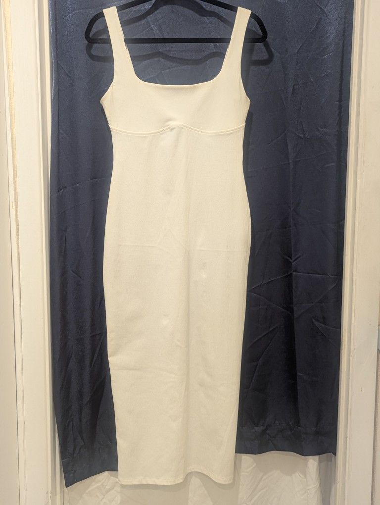 Women's white dress, elegant, perfect for wedding, holiday, NYE, military ball, Made in Turkey.