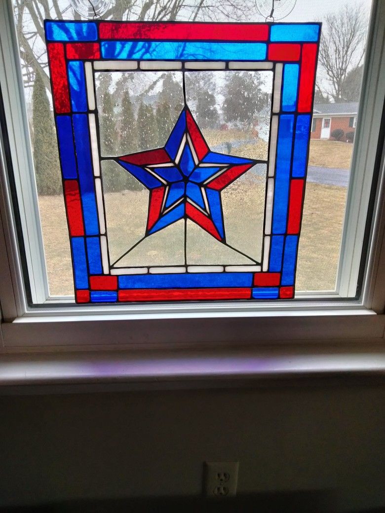 Stain Glass Patriot Star