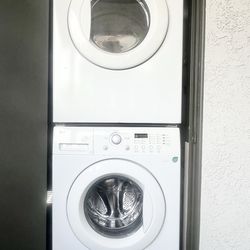LG White Front Load Stackable Washer Dryer Set