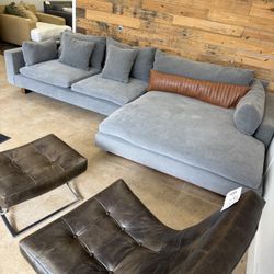 🔥 West Elm Double Chaise Sectional – Modern, Deep Seat, Extremely Comfortable 🔥