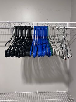 Plastic and metal hangers