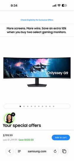 Samsung odyssey G9 gaming monitor