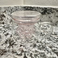 Adorable Glass Mug Set with Paw-Shaped Infuser