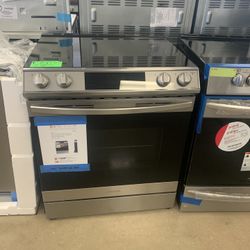 New Scratch And Dent Samsung Slide In Convention Electric Stove Stainless Steel With Warranty 