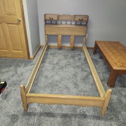 Twin Bed Frame, Headboard & Footboard