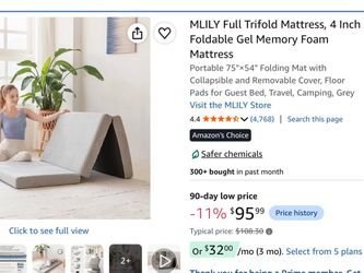 Trifold Gel Memory Foam Mattress