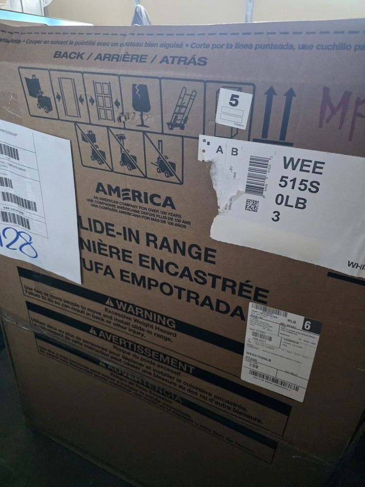 Whirpool Slide In Range Electric