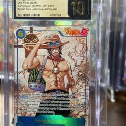 Portgas D Ace sec AA op13 pristine 10 one piece tcg card