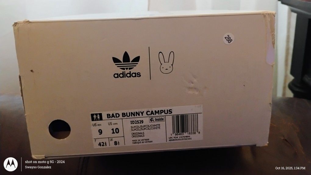 Bad Bunny Adidas Sneakers. Brand New