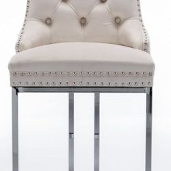 Barstools (Beige With Chrome Legs) 4 For $200