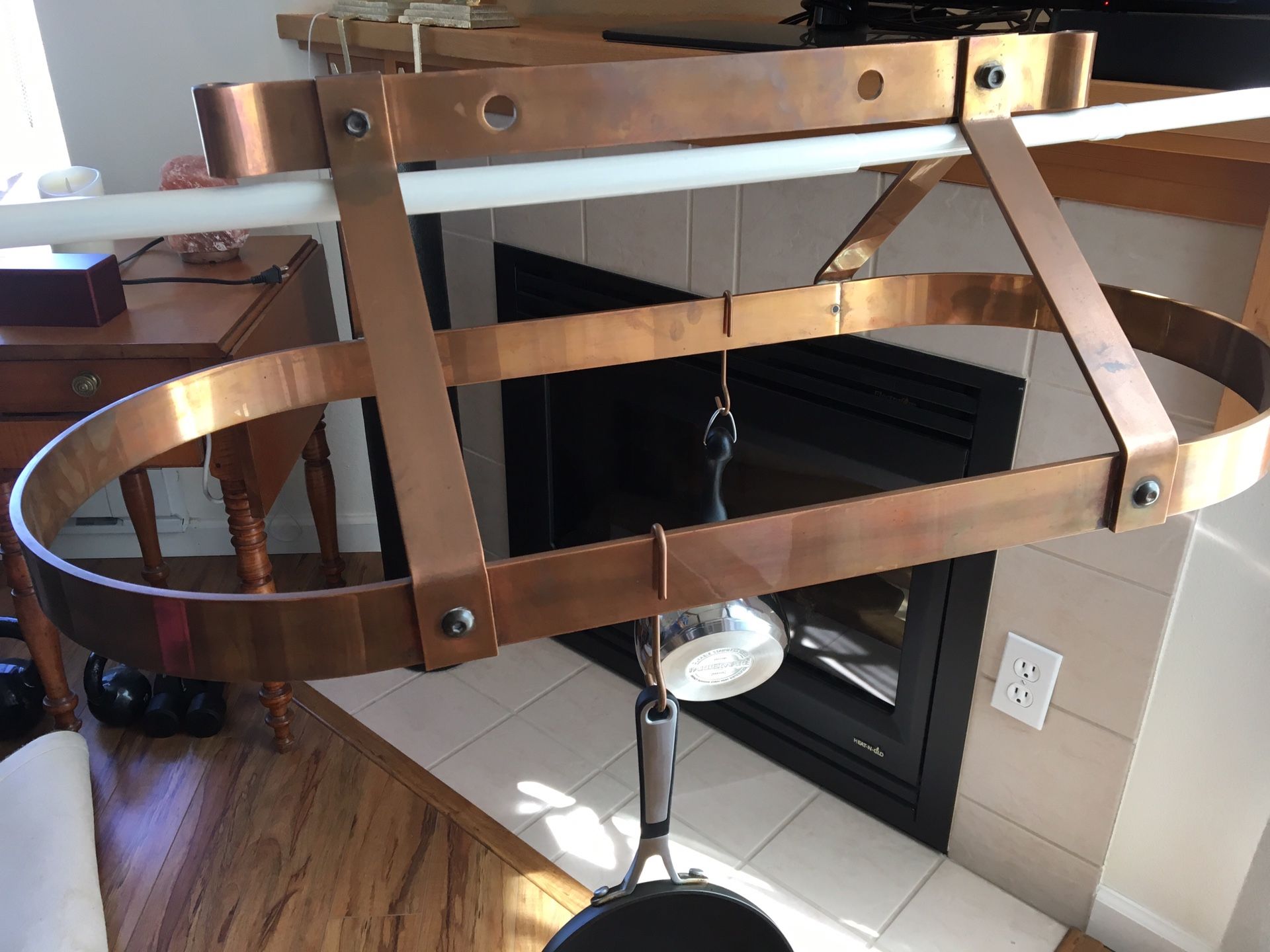 Beautiful Copper pot rack