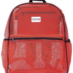 SHYLERO Mesh Backpack XL (40L). 100% Clear Backpack with Key Holder, Bottle Opener, Inner Zippered Pocket. H20 xW16 xD8 Thumbnail