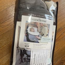 JJ Cole Infant Bundle Me Graphite Fleece Lined Warm Bunting Baby Carrier Bag