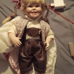 Vintage Porcelain Dutch  Doll