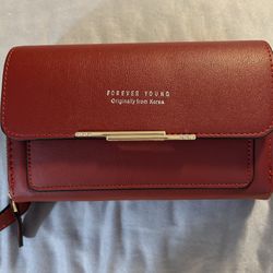 Dark Red Crossbody Or Clutch Purse/wallet