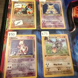 Vintage Pokemon Cards Movie Promo, Base2, Fossil