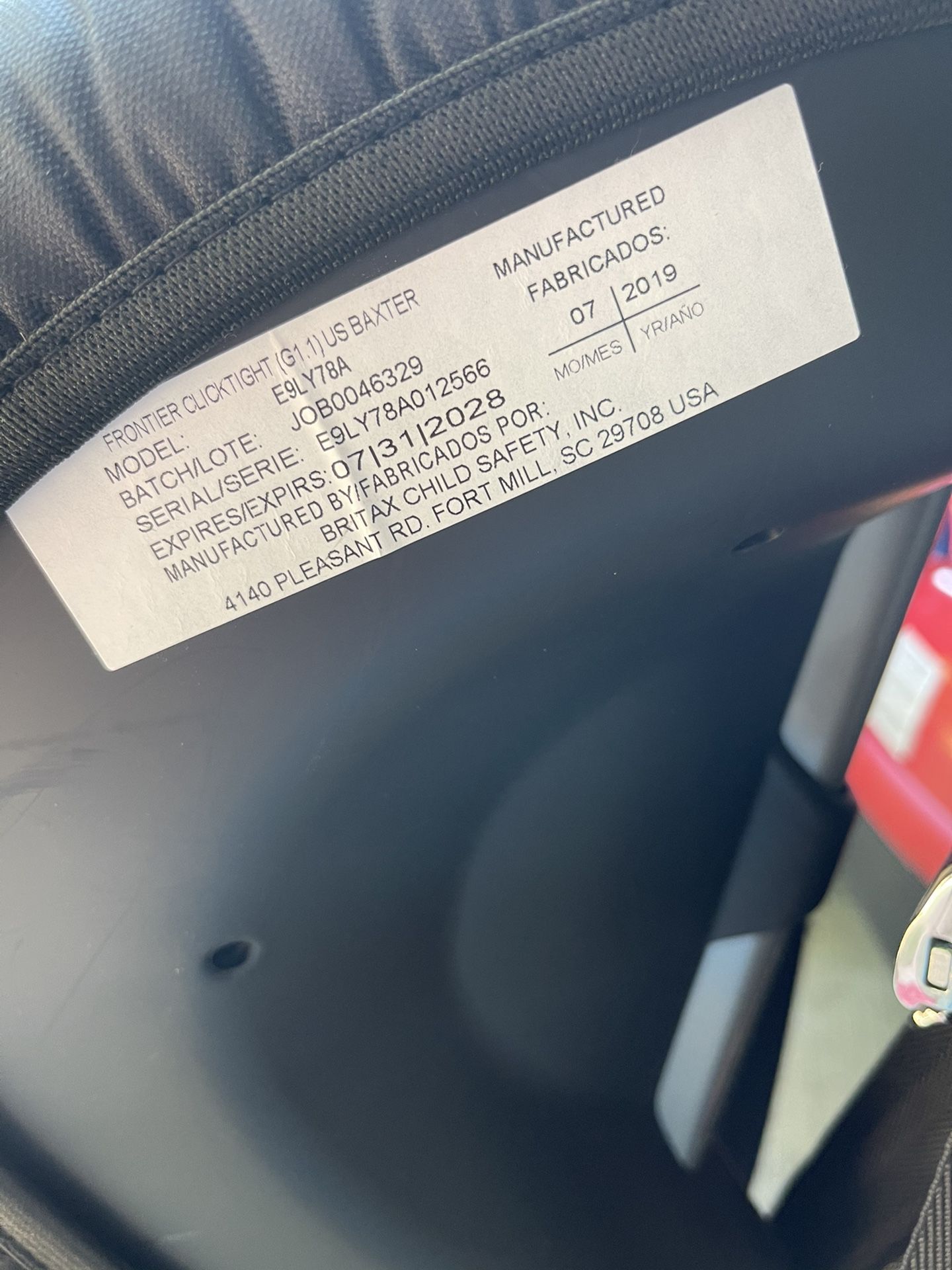 Britax Frontier Clicktight Car Seat Expiration Date 2028 Toddler Booster Perfect Condition For In Arlington Heights Il Offerup