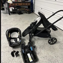 Double Stroller With Car seat 