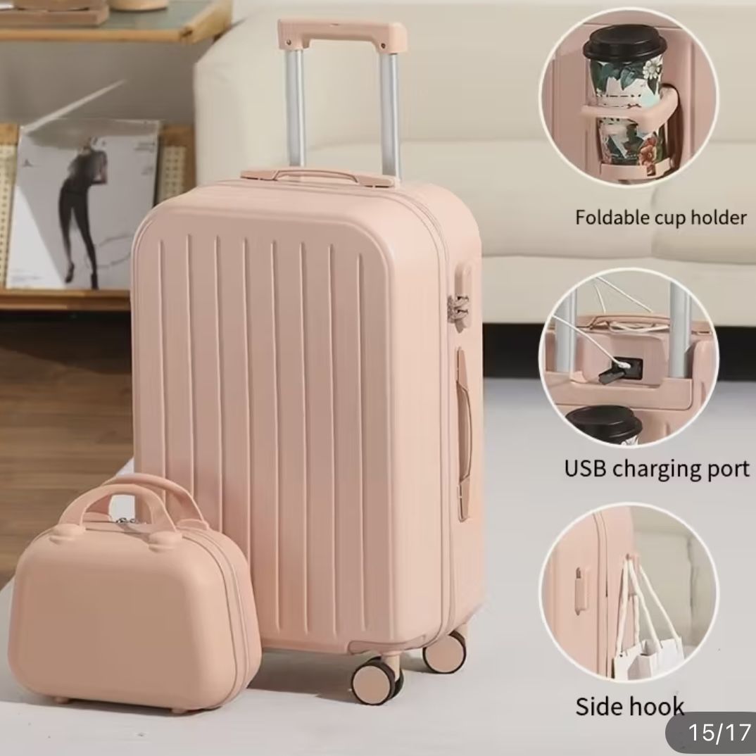 2-Piece Carryon Luggage and Make-Up Case2