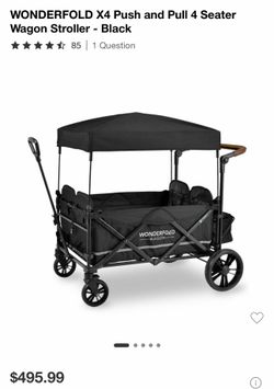 WonderFold X4 Push + Pull 4-Seater Wagon Stroller