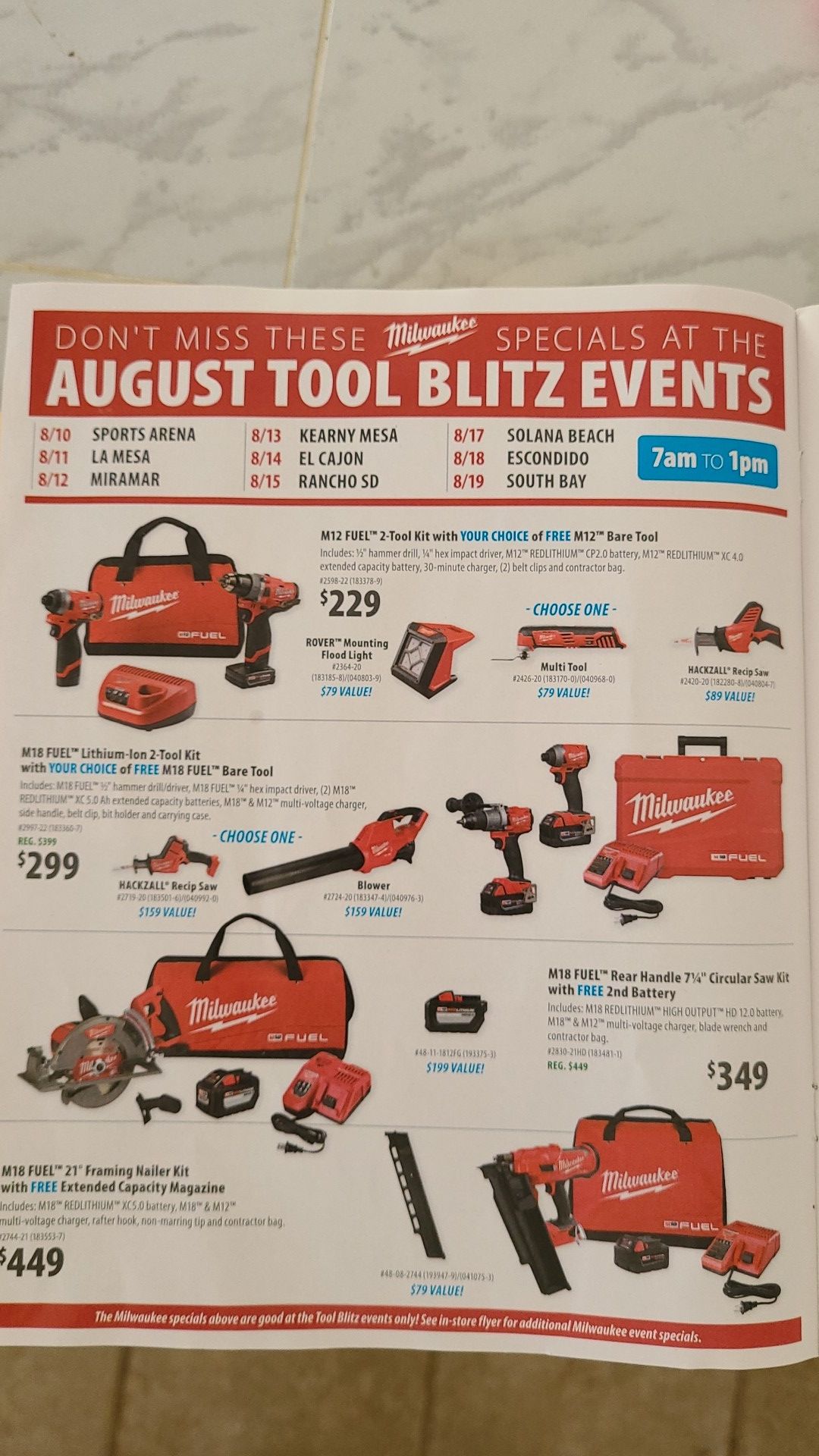 Milwaukee Tool Blitz Sale at Dixieline