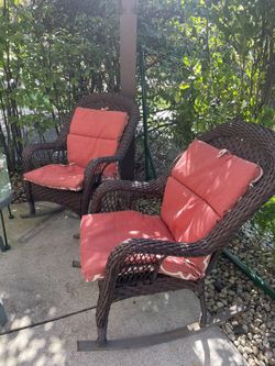 2 Palm Spring Wicker Rockers