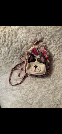Mini Dog Face Floral Mini Backpack