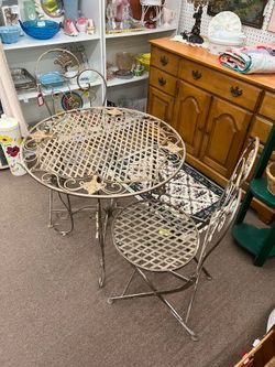 Foldable Patio Bistro Table & 2 Chairs