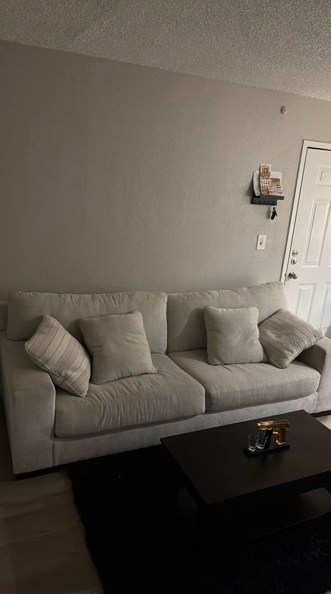 Large Light Gray Modern Sofa - Deep Seating - Great Condition