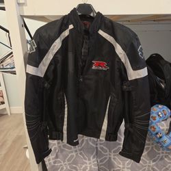 Suzuki Style Riding Bike Jacket With Pads 